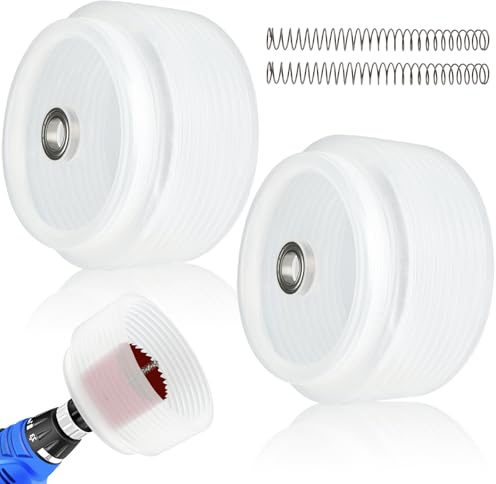 2 Pcs Hole Saw Dust Collector, 136mm Elastic Drill Dust Collector with 18mm Aperture, Drill Dust Catcher with 2 Spring, Drills Ash Bowl for Electric Drills Bits Holesaw Hole Cutter Holes Opener