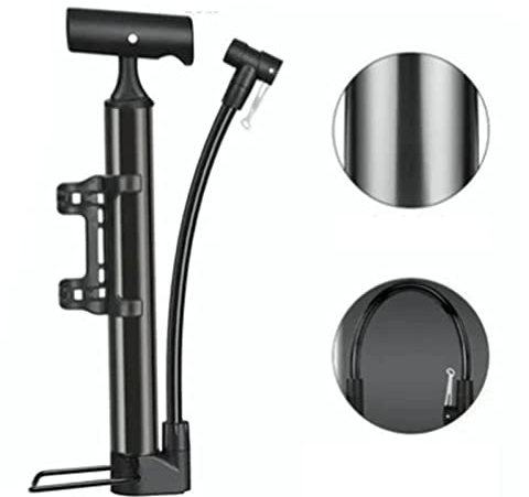 Bediffer Mountainbike-Pumpe, Langlebige Tragbare Mini-Standpumpe aus Aluminiumlegierung Zum Aufpumpen von Fahrradreifen, Geeignet für Mountainbikes, Rennräder, Citybikes, Schwarz
