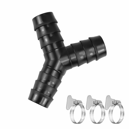 2 Way Y Splitter for Pipes, Y-Shaped Double Waste Pipe Connector | Washing Machine Hose Connector for Dewatering Wastewater Discharge