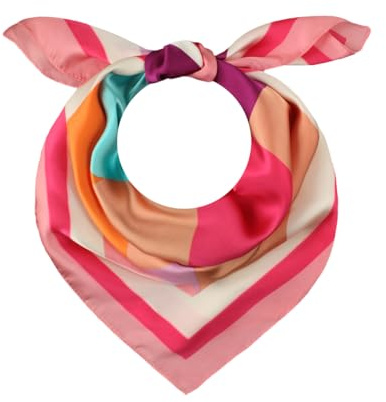 Majea - Kleines quadratisches Halstuch aus imitierter Seide 70cm x 70cm Kopftuch Bandanas Schals (880071) (rosa 15)
