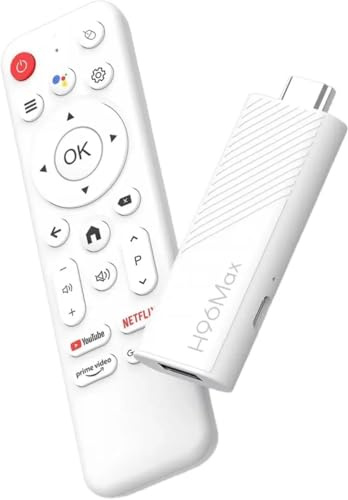 IPTV H96 Max TV Stick, TV Gratuite et en Direct,UHD Android 14 (Nouvelle génération) | Smart TV Gratuite et en Direct, Chromecast Built-in, Compatible Assistant Vocal, Streaming 4K