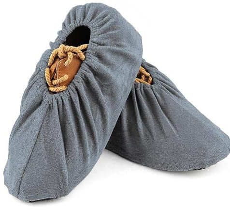 Coperture Protettive Per Scarpe Pantofole Morbide Antiscivolo con Scudo | Coperture Per Stivali In Tessuto per Casa Ufficio Ospedale Laboratorio Museo Cantiere