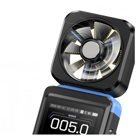 Anemometro professionale portatile, anemometro, termometro, misurazione della velocità del vento ad alta precisione