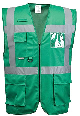 Portwest Iona Gilet Executive, Couleur: Vert bouteille, Taille: L, F476BGRL