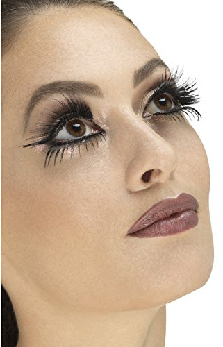 Halloween! Smiffys Wimpern, Schwarz, Set für oben und unten, Flügel, Kleber inklusive