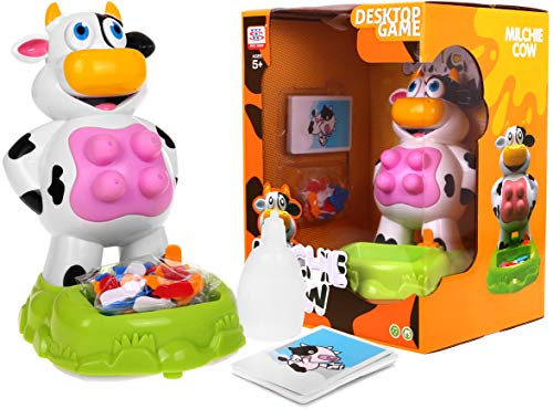 HUKITECH NEU! Milchkuh Spiel - Tolles Familienspiel Geschicklichkeitsspiel Kuh Cow Lernspiel Reflex Game Aktionsspiel Partyspiel Gesellschaftsspiel