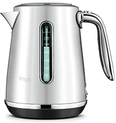 Sage Soft Top Luxe - Hervidor de Agua Eléctrico Silencioso - Kettle de Ebullición Rápida - 1.7L, sin Cable, Acero Inoxidable