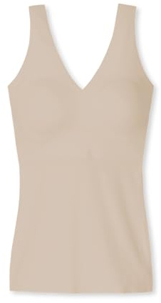 Schiesser Damen Trägertop mit herausnehmbaren Pads - Invisible Soft, Sand_170365, 38