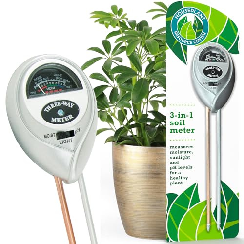 Zimmerpflanzen-Bodenmessgerät für Fiddle Leaf Feigen,3 in 1 pH/Feuchtigkeits-/Lichtmessgerät fördert Robustes Pflanzenwachstum und Gesundheit durch richtige Bewässerung, Sonnenlicht und Ernährung