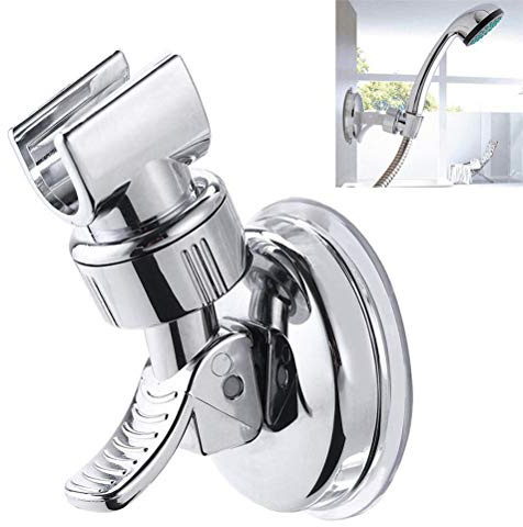 Duschkopfhalterung Saugnapf, Verstellbarer Brausehalter Bad Saugnapf mit Saugnapf 360 ° drehbarer Brausehalter für Handbrause Saugnapf Brausehalter zur Wandmontage