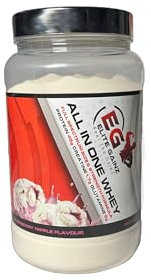 All in One Whey Fuel Your Strength All-in-One Muscle Builder Whey Protein Shake, with 45g Protein for Ultimate Recovery, Creatine, HMB, 5g Glutamine Per Serving. (Raspberry Ripple, 1KG)