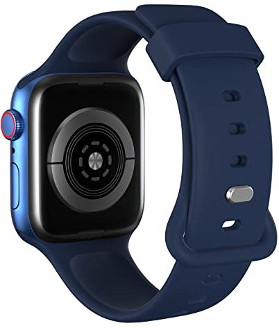 AOTUAO Cinturino Compatibile con Apple Watch Cinturino 45mm 44mm 42mm, Sportivo Silicone Cinturini di Ricambio per iWatch 9 8 7 6 5 4 3 2 1 SE, Dark Blue