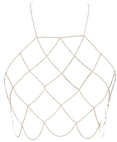 Peowuieu Collane Stomachers da in rete per il corpo, lega