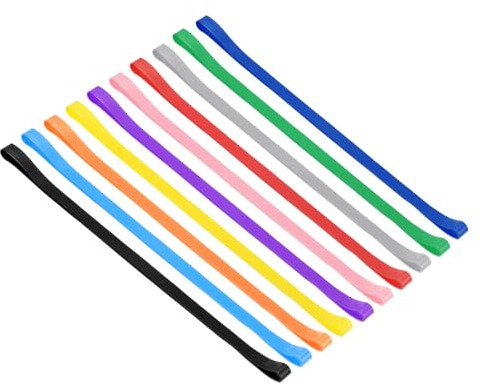 PATIKIL Bandes de Serviette, Lot de 10 Clips Élastiques en Silicone pour Serviettes de Plage pour Chaises de Plage, Piscine et Croisière, Multicolores