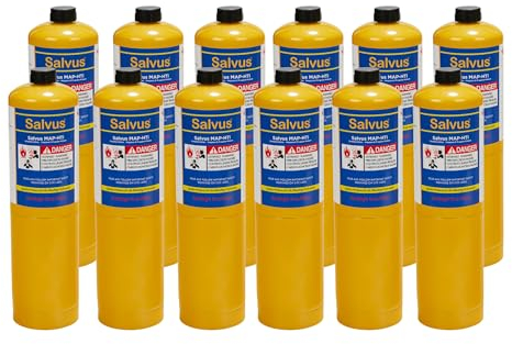 Salvus Map HTi Mapp Gas for Blowtorch Plumbing Blow Torch Bottle for Plumbers Soldering Mechanics Burns Hotter Than Propane (4)