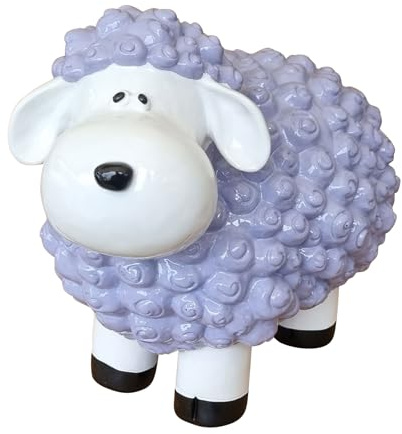 Fachhandel Plus Dekofigur Bunte Schafe Farbe wählbar Tierfigur lustige Gartendeko Indoor Outdoor, Farbe:Pastel lila