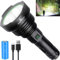 WHTOHY Torcia LED ricaricabile super luminosa 50000 lumen, torcia LED ad alta potenza ricaricabile Torcia tattica della polizia 5 modalità torcia potente torcia all'aperto per campeggio emergenza