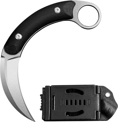 STARSAY Karambit Messer Mit Kydexscheide, D2 Stahl Full Tang - EDC Outdoor Survival Jagdmesser 14cm Gürtelmesser
