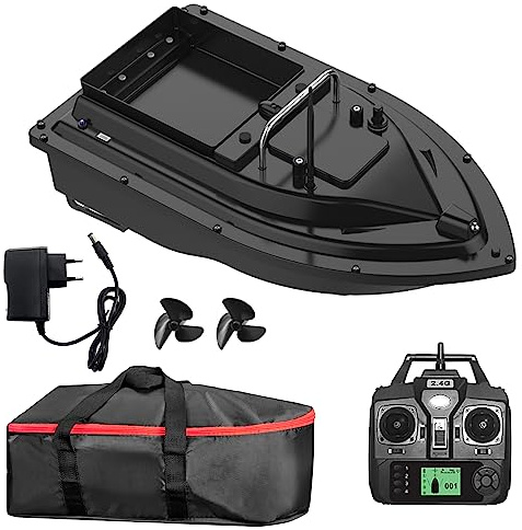 Kavolet 500m Köderboot Angeln Ferngesteuertes Futterboot, GPS Angelköderboot, 2KG Beladung Nachtangeln Köderboot mit großem Köderbehälter Automatisches Köderboot, 10000mAh wiederaufladbare Batterie