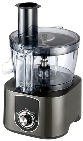 LYFDPN Tagliaverdure Elettrico, Taglia Alimenti Multifunzionale 2 in 1, Tritatutto per Verdure da 600 W per Affettare a Dadini, Acciaio Inossidabile (Grey)