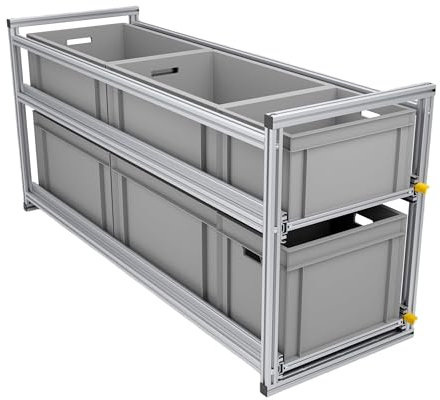 Tinobu Schwerlastauszug für Kastenwagen und Camper, Auszugsystem für die Heckgarage, Länge 150cm (Breite: 40cm)