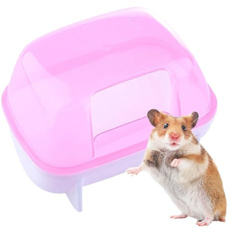 Hamster-Sandbad | Chinchilla-Staubbadhaus, abnehmbares Hamsterbad, Hamster-Klo, stabile Hamster-Badewanne, Toilette für Zwerghamster/Chinchilla