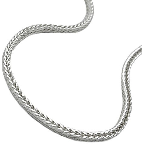 1,5mm Fuchsschwanz Collier Kette Halskette vierkant 925 Silber 50cm Silberkette