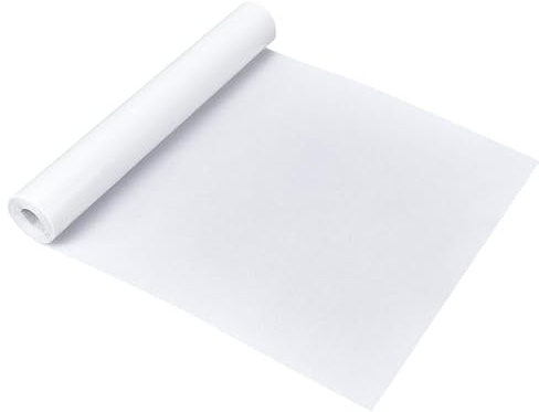 Gohytal Filz Selbstklebend Weiss, 40x220cm Klebefilz Selbstklebend, Bespannstoff aus Filz, Selbstklebender Filzstoff Möbelgleiter, Innenraumverkleidung Bastefilz für DIY Box Liner, Weiß, 1mm Dicke
