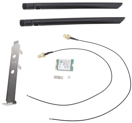 Tarjeta de 1800Mbps M.2 WiFi, WiFi6, Tarjeta de Red Inalámbrica RTL8852BE de BT 5,2 para 11 para (Soporte de Antenas externas)
