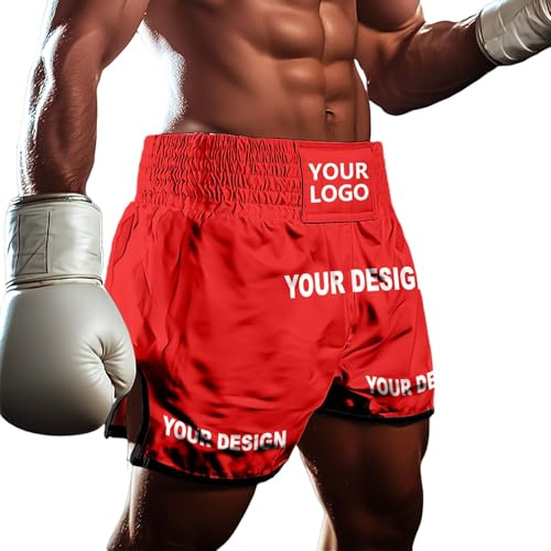 Short de boxe Muay Thaï personnalisé pour boxe, MMA, BJJ, entraînement, combat, pour hommes, femmes, enfants, tissu léger anti-déchirure avec taille réglable