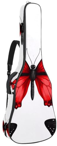 Akustikgitarre Tasche 1cm Dicke Polsterung, Wasserdicht Oxford Tuch Gitarrentasche Rucksack für 40-42 Zoll E-Bass Klassische Gitarren, Kunst Puzzle Stücke Muster, Mehrfarbig 02, 42.9x16.9x4.7 in
