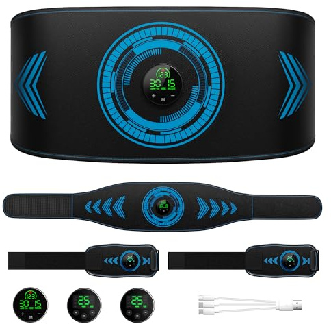 EMS Muscle Stimulator, Electronic ABS Stimulator Muscle Toner Trainer for Abdominal/Arms/Legs, FDA Cleared Ab Fitness Strength Training Workout Equipment for Men and Women