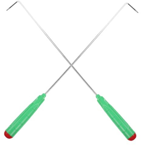 PERSELOSO 2 Pezzi Attizzatoio per Caminetti Strumento Versatile per Barbecue e Caminetti Comfortevole Utensile Resistente per Uso Indoor e Outdoor