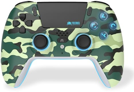 Freaks and Geeks-Manette Bluetooth pour PS5 LED - Green Camo
