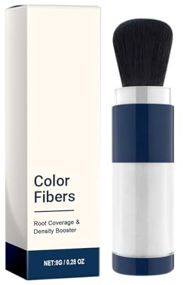 Supersize Color Fibers with Refill Set, Root Touch Up Hair Color for Gray Coverage, Temporary Hair Coloring Spray, Hair Thickener Powder for Women/Men (White)