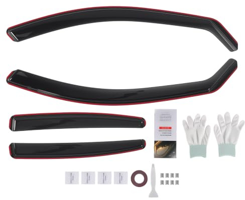 maXpeedingrods In-Channel Wind Deflectors for BMW 5 Series F10 4-Door Saloon 2010-2017, Front Rear Side Window Visors Rain Guards Tinted Black 4Pcs