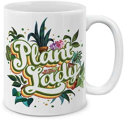 La Dame Aux Plantes Tasse Drôle Mug À Café Humour Mug Pour Travail Lait Espresso Cappuccino 330Ml
