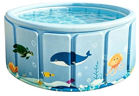 Tuxuseo Piscina Pieghevole Per Cani,Vasca da Bagno per Bambini - Piscina Portatile Pieghevole Da Giardino Esterno | per Giardino Terrazza Interno Esterno Spiaggia Feste Cani Bambini