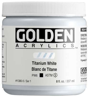 Goldene 0001380-5 8 Unzen Heavy Body Acrylfarbe - Titanwei-
