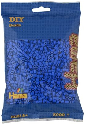 Hama Beads Bag | Approx. 3000 Midi Fuse Beads | Mosaic Decoration Arts & Craft for Creative Children Ages 5+ | Light Blue