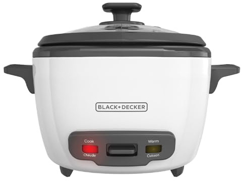 BLACK+DECKER 16-Cup Rice Cooker, RC516, 8-Cup Uncooked Rice, Steaming Basket, Removable Non-Stick Bowl, One Touch