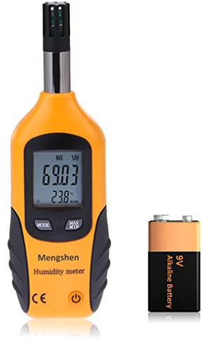 Mengshen Digitales Temperatur- Und Luftfeuchtigkeitsmessgerät Mit Taupunkt Und Feuchtkugeltemperatur, Geeignet Für HVAC, Industrie, Landwirtschaft Und Das Tägliche Leben - Batterie Inklusive