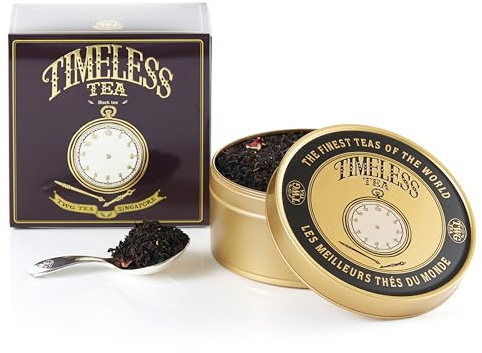 TWG Tea | Timeless Tea | Tè Nero | Petali di Calendula | Lattina Per Tè Al Caviale, 100 G | Set Regalo
