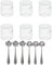 Tikwisdom - Juego de 6 tarros de yogur (200 ml, 6 tapas y 6 cucharas de postre