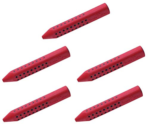 Faber-Castell Radierer Set: 5x Radierstift rot