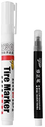 Reifenstift Reifenmarker Auto, Autoreifenmarkierung reifenstift Weiß wasserfest Reifenmarkierungsstifte Markierwerkzeuge für Fahrrad Motorrad Auto Reifen und Metall Glas Papier Pappe Holz