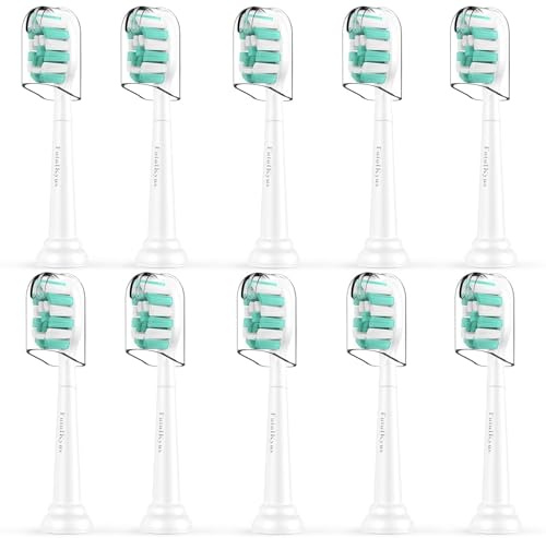 Futulkyus Replacement Toothbrush Heads for Philips Sonicare C1, C2, ProtectiveClean 4100, 5100, 10 Pack