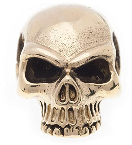 Windalf Totenkopf Bronze Bartperle BONITO DE LOS MUERTOS 14 mm Vintage Totenkopf Haarperle Haarschmuck