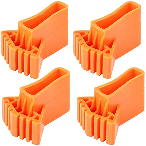 Kettion 4 Stücke rutschfeste Leiterfüße, rutschfeste Leiterfußabdeckung, Schutzkappen für Leiterfüße Für Heimarbeiter Klappleiter (Orange)