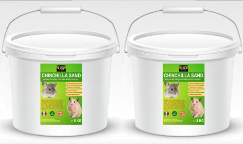 Sabbia per Cincillà, Criceti, Degu, Gerbilli 8 kg in Vaso con Coperchio